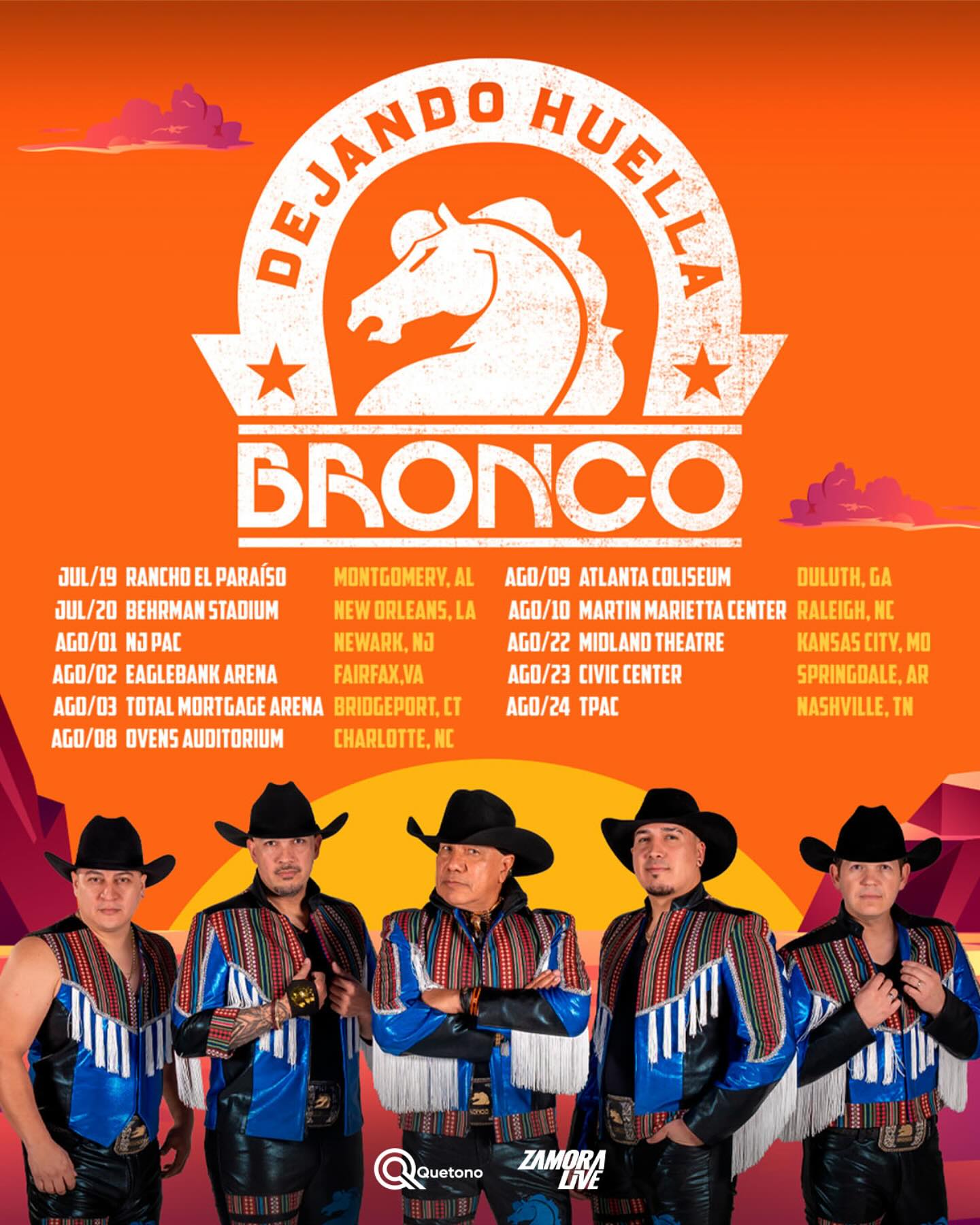 Bronco Dejando Huella Tour Poster 2025